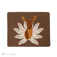 Native American Pattern Totem Deer Mousepad thumb 0