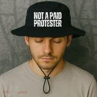 Not A Paid Protester Bucket Hat thumb 2