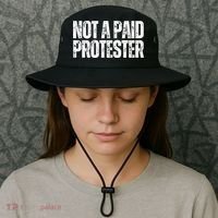 Not A Paid Protester Bucket Hat thumb 3