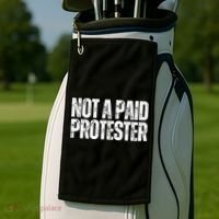 Not A Paid Protester Golf Towel thumb 2