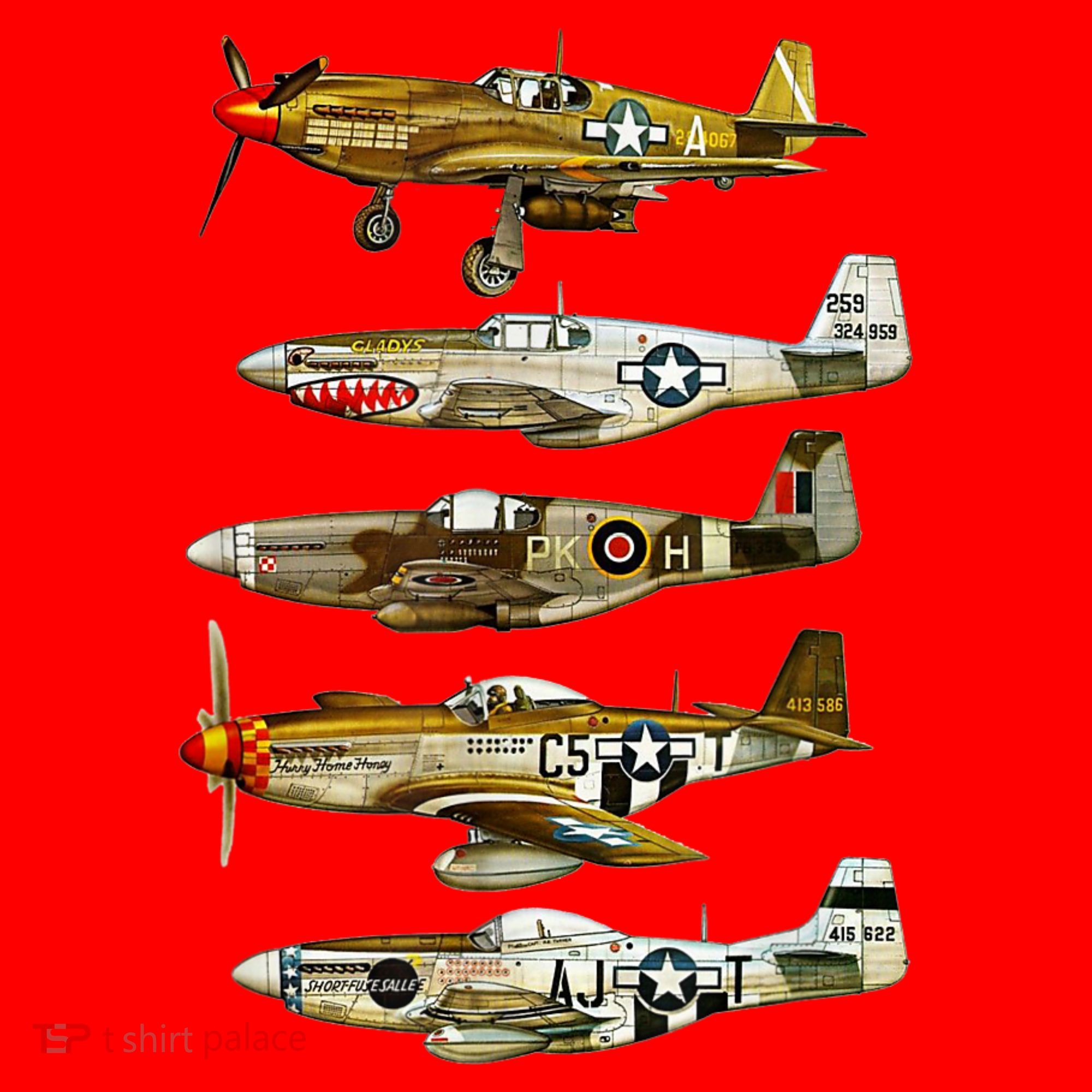 North American P51 Mustang WW2 Fighter Santa Hat