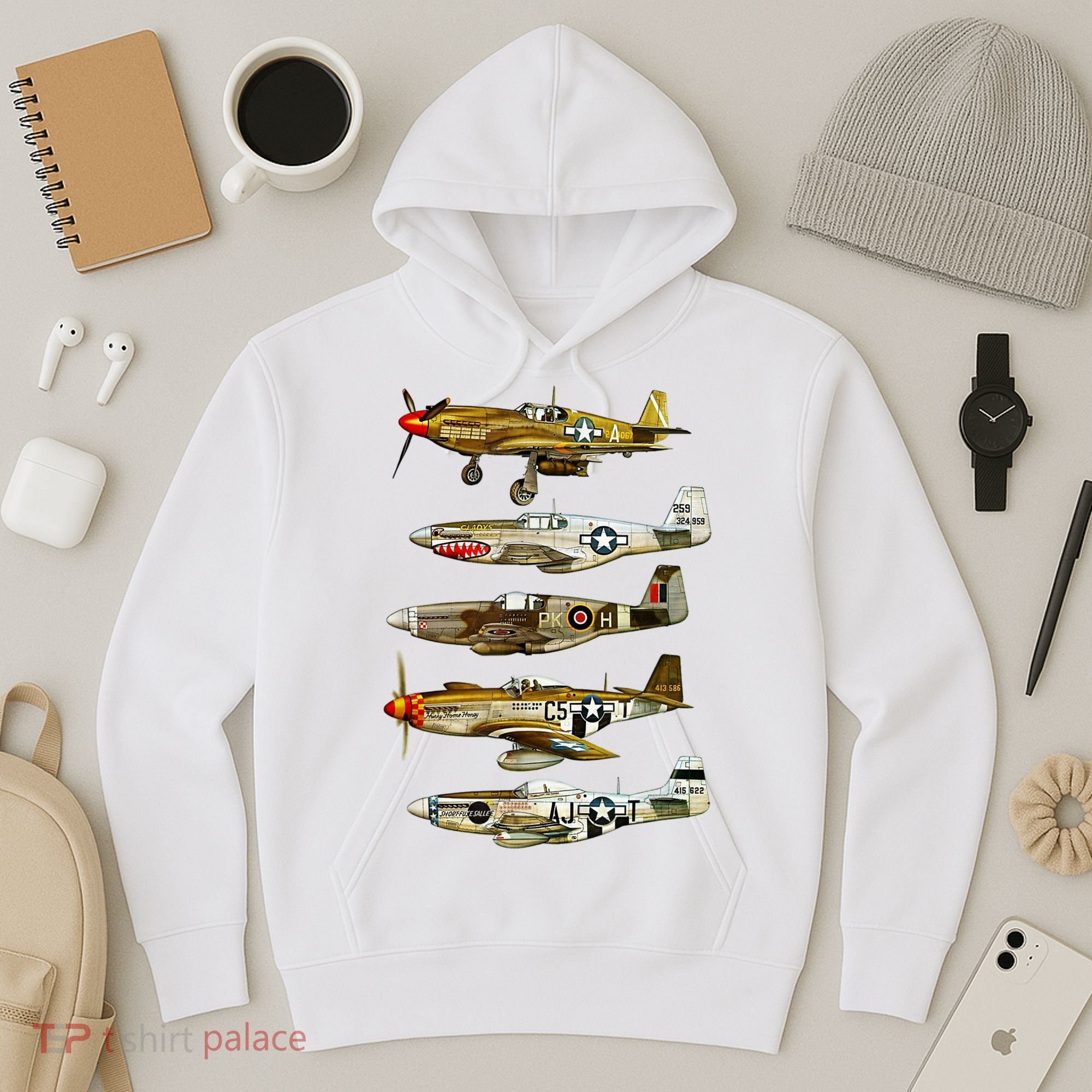 North American P51 Mustang WW2 Fighter Hoodie
