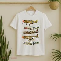North American P51 Mustang WW2 Fighter T-Shirt thumb 2