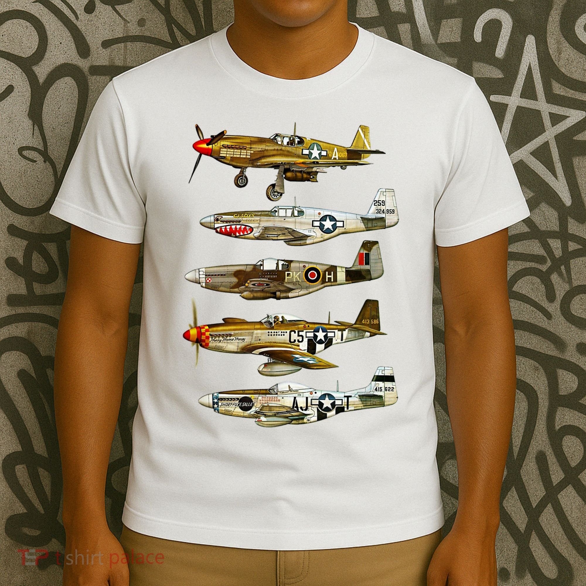 North American P51 Mustang WW2 Fighter T-Shirt