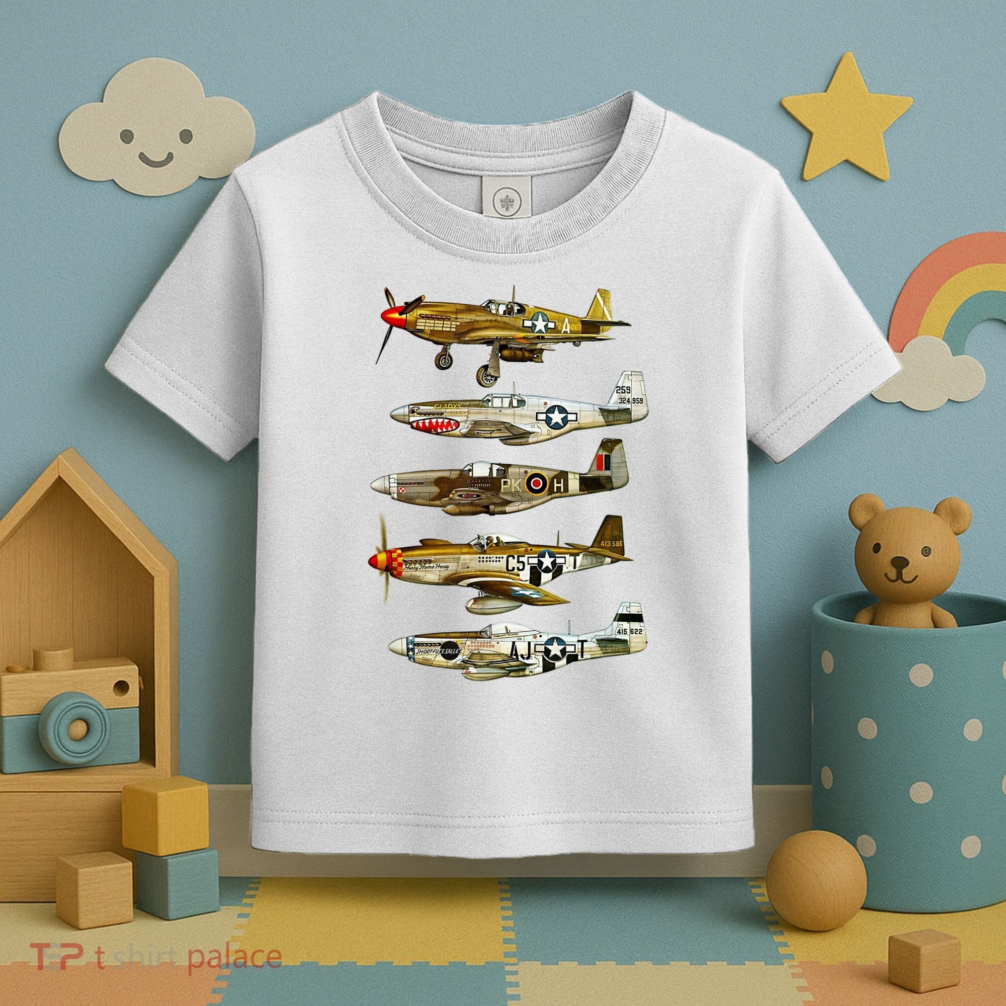 North American P51 Mustang WW2 Fighter Toddler T-Shirt