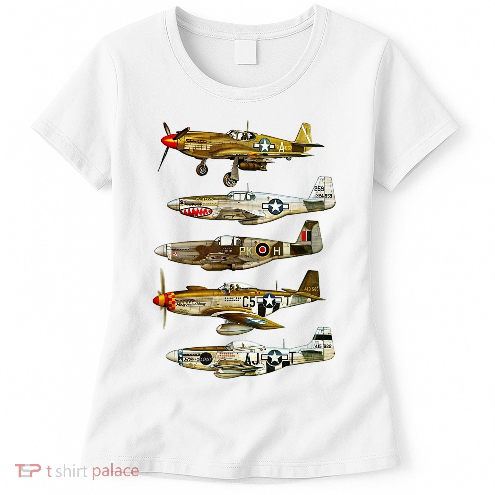 North American P51 Mustang WW2 Fighter Women's T-Shirt