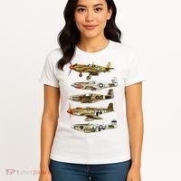 North American P51 Mustang WW2 Fighter Women's T-Shirt thumb 4