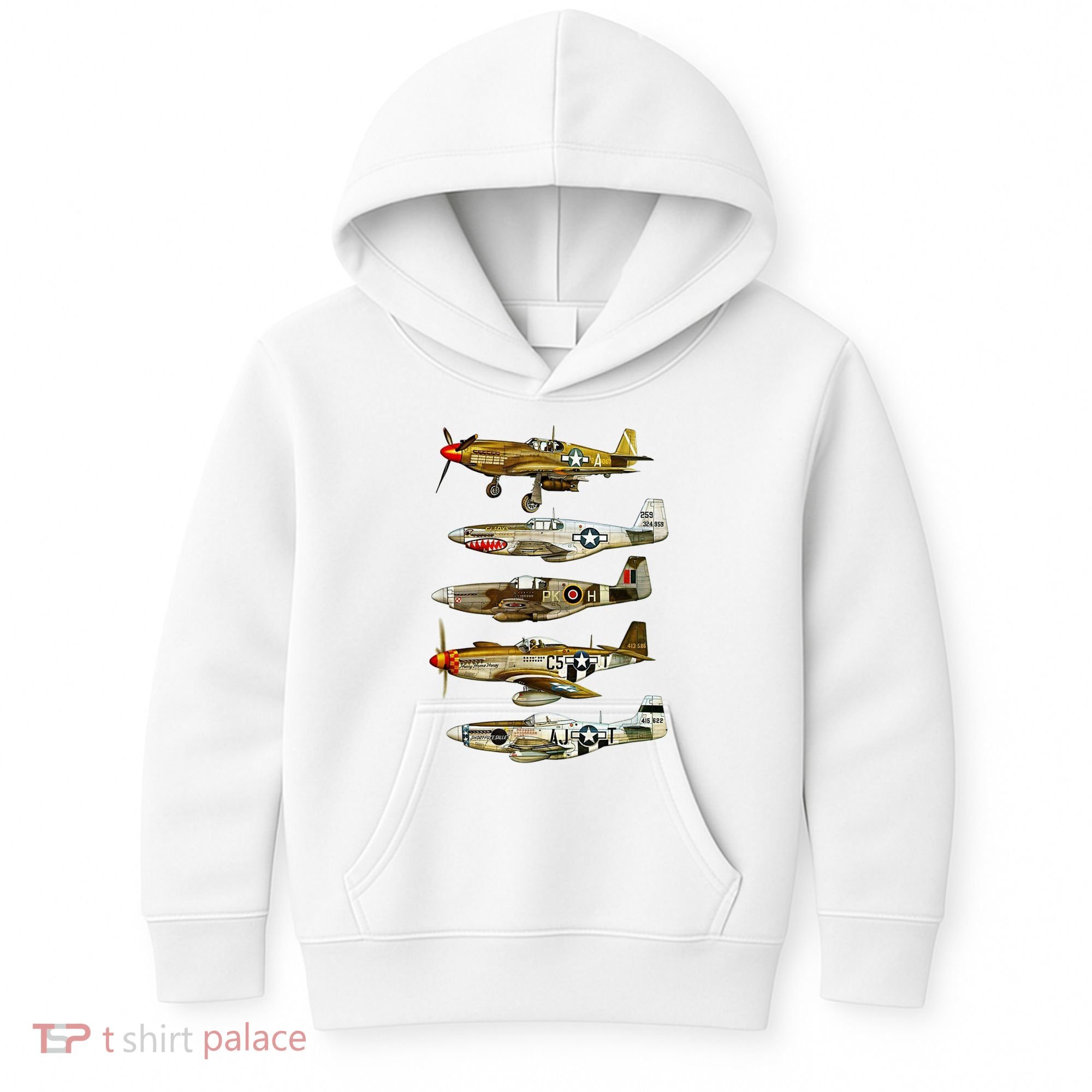 North American P51 Mustang WW2 Fighter Kids Hoodie