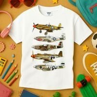 North American P51 Mustang WW2 Fighter Kids T-Shirt thumb 3