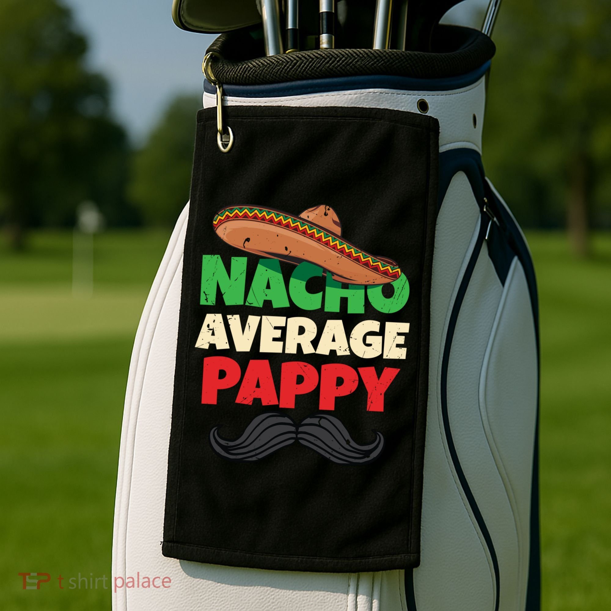 Nacho Average Pappy Daddy Fathers Day Pa American Dad Gift Golf Towel