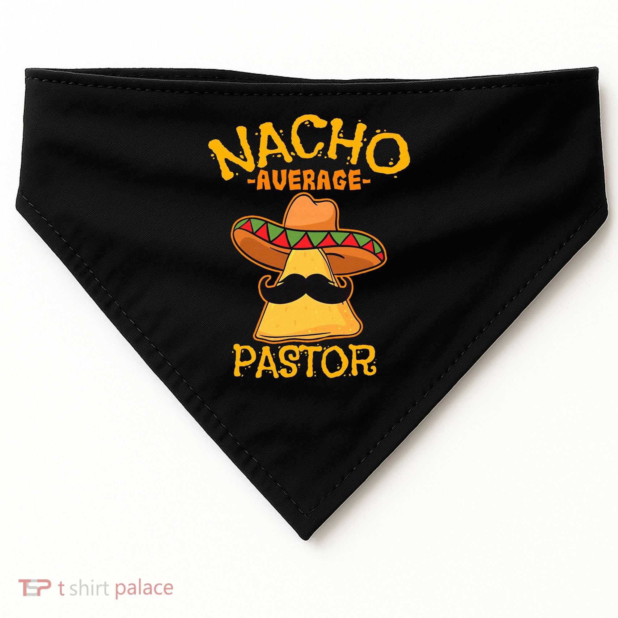 Nacho Average Pastor Preacher Religious Leader Cinco De Mayo USA-Made Doggie Bandana