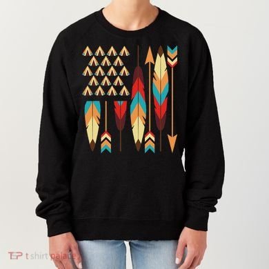 Native American Pride Usa Flag Women's Sweatshirt