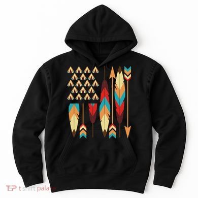 Native American Pride Usa Flag Hoodie