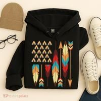 Native American Pride Usa Flag Hoodie thumb 4
