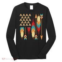 Native American Pride Usa Flag Long Sleeve Shirt thumb 0