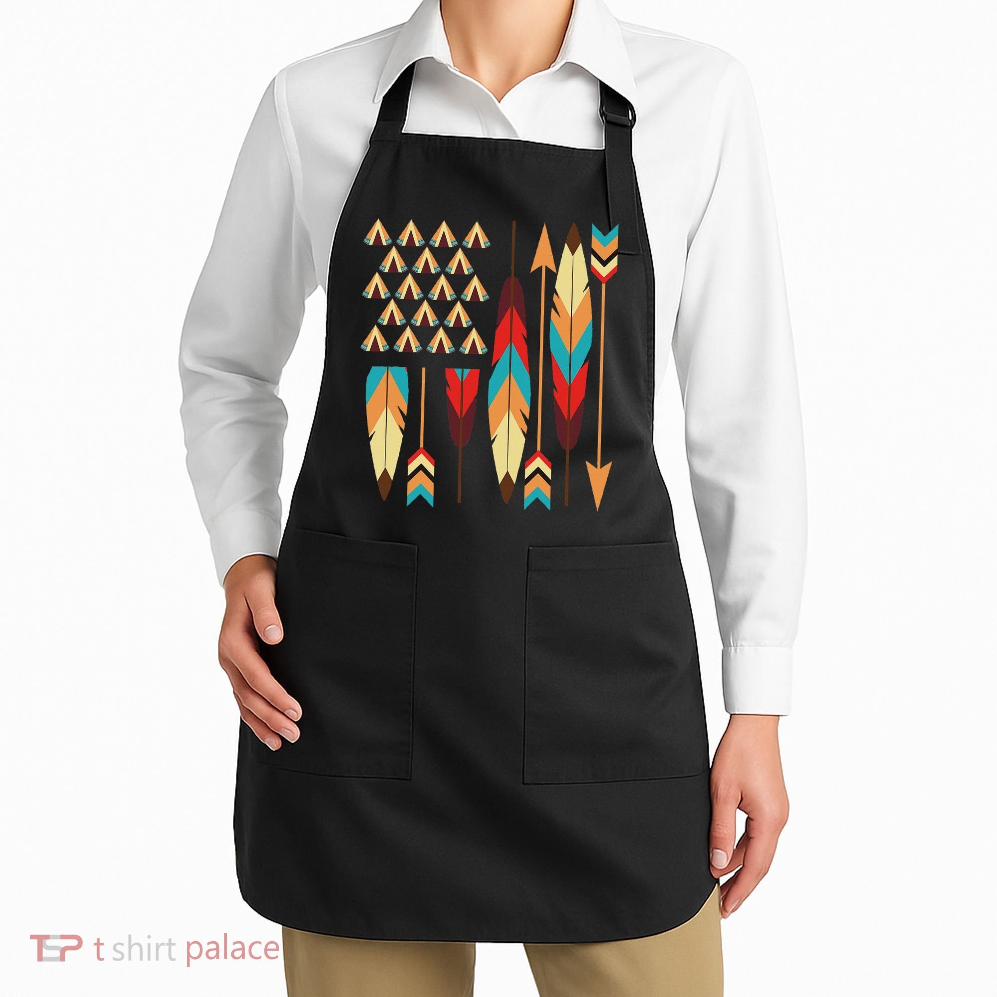 Native American Pride Usa Flag Apron