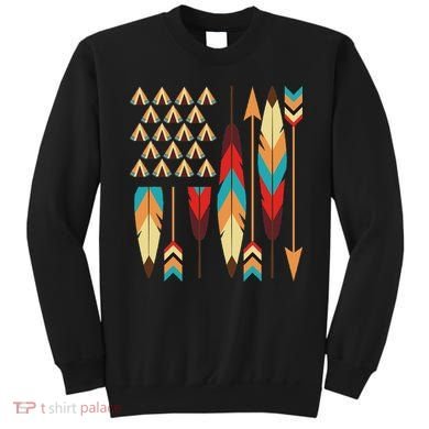 Native American Pride Usa Flag Sweatshirt