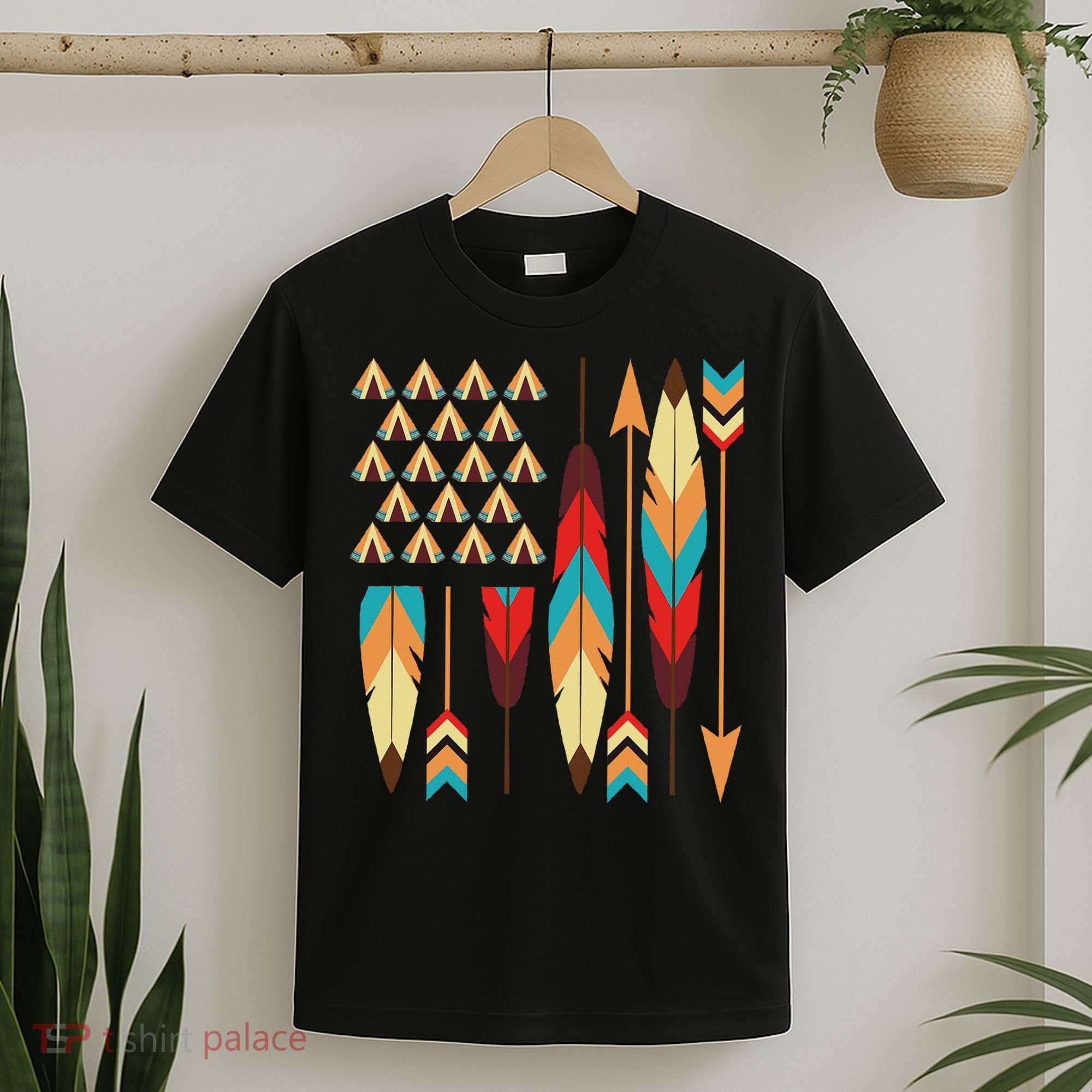Native American Pride Usa Flag T-Shirt