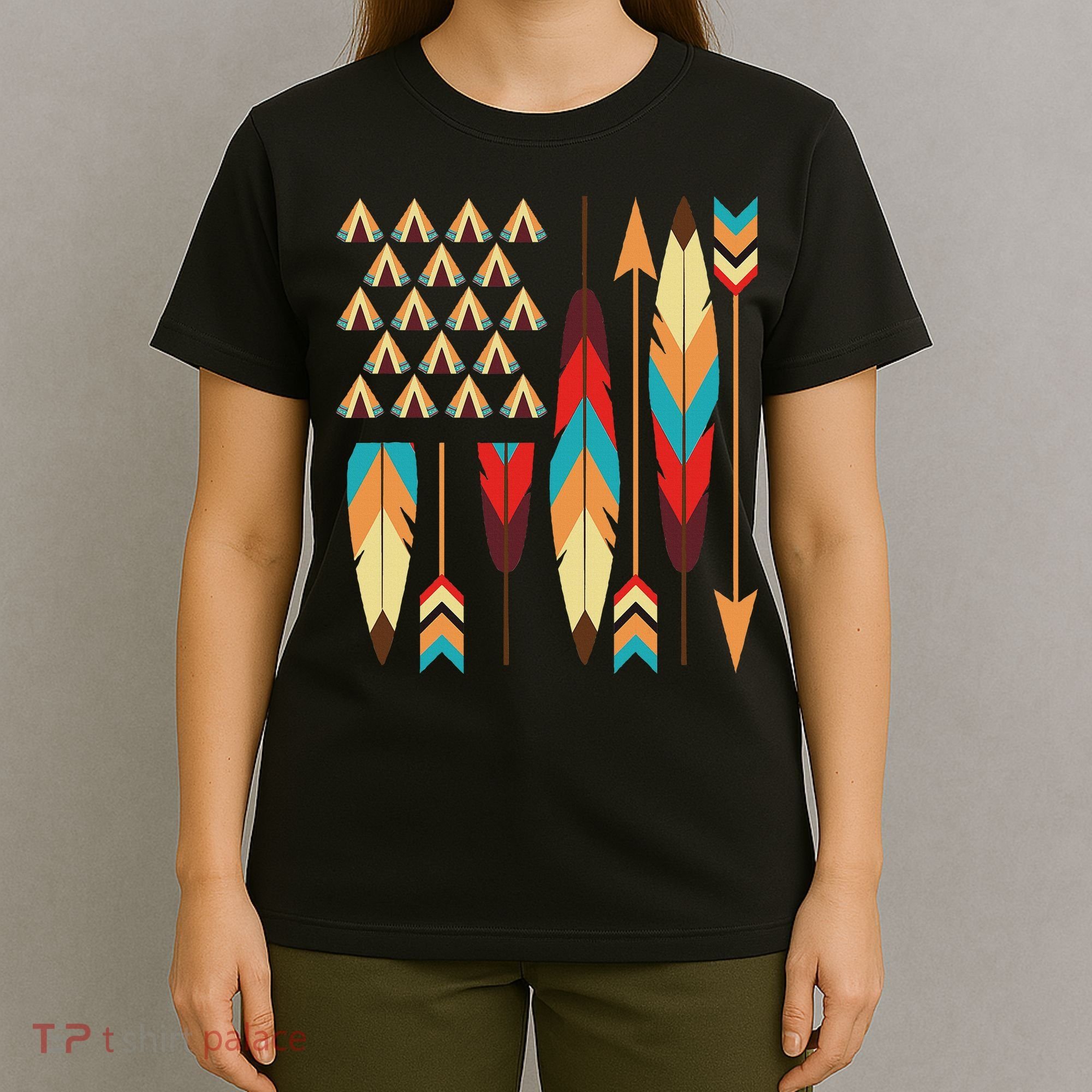 Native American Pride Usa Flag T-Shirt