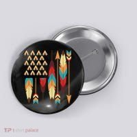 Native American Pride Usa Flag Button thumb 0