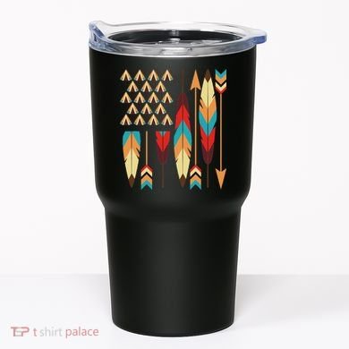Native American Pride Usa Flag Tumbler