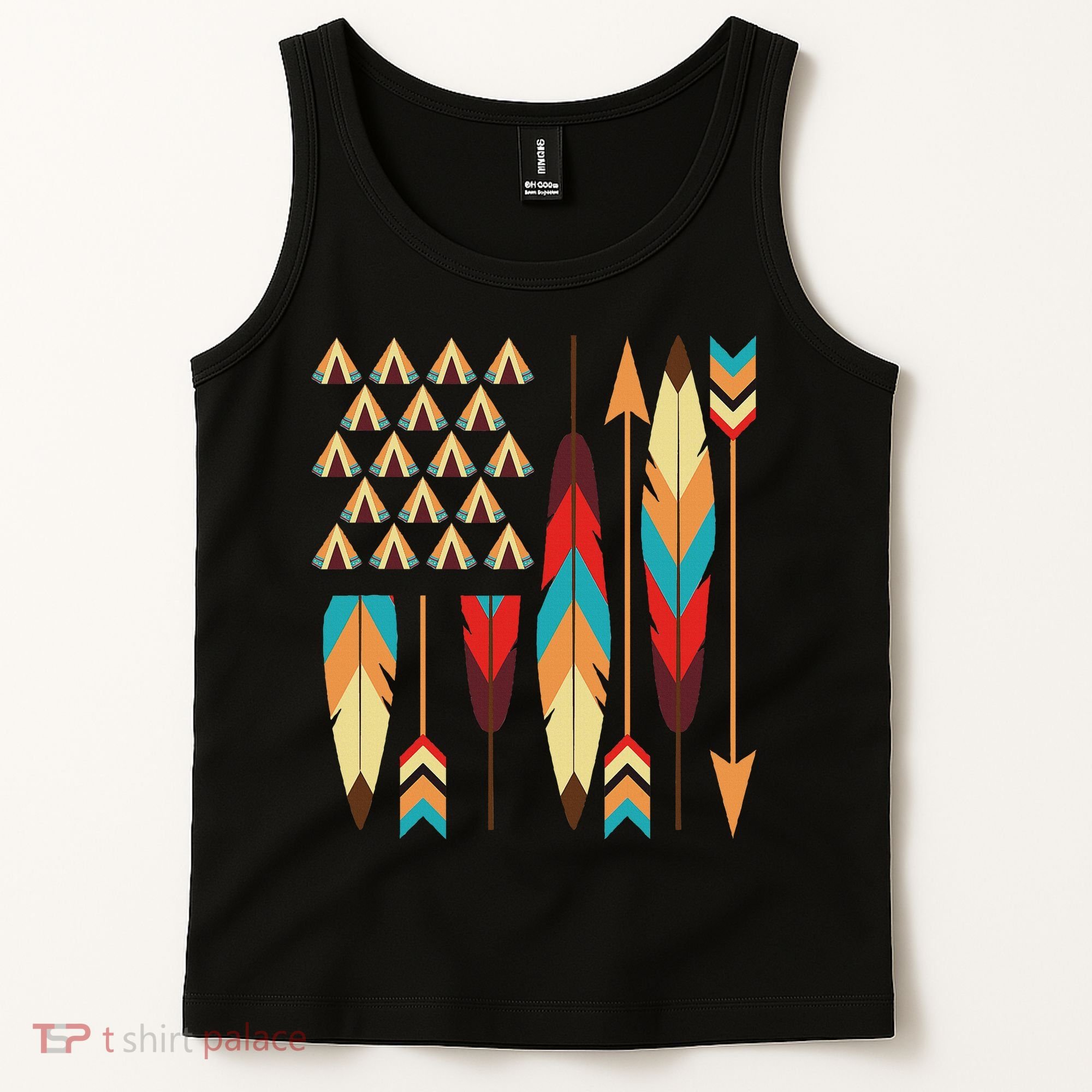 Native American Pride Usa Flag Tank Top