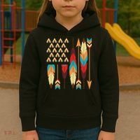 Native American Pride Usa Flag Kids Hoodie thumb 3