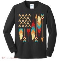 Native American Pride Usa Flag Kids Long Sleeve Shirt thumb 0