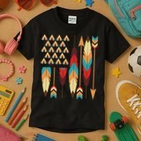 Native American Pride Usa Flag Kids T-Shirt thumb 3