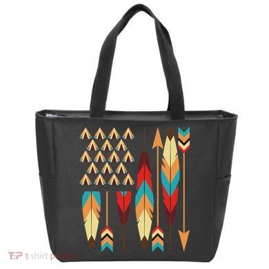 Native American Pride Usa Flag Tote Bag