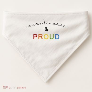 Neurodiverse And Proud USA-Made Doggie Bandana