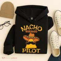 Nacho Average Pilot Aviator Flight Captain Cinco De Mayo Hoodie thumb 4