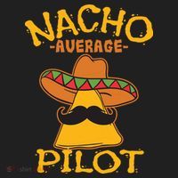 Nacho Average Pilot Aviator Flight Captain Cinco De Mayo Hat thumb 2
