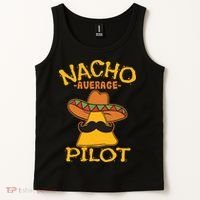 Nacho Average Pilot Aviator Flight Captain Cinco De Mayo Tank Top thumb 2