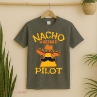 Nacho Average Pilot Aviator Flight Captain Cinco De Mayo T-Shirt thumb 2