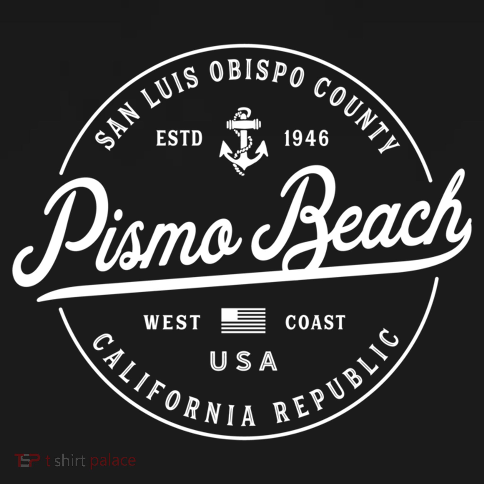 Nautical Anchor Pismo Beach California Travel Vacation Gift Bucket Hat