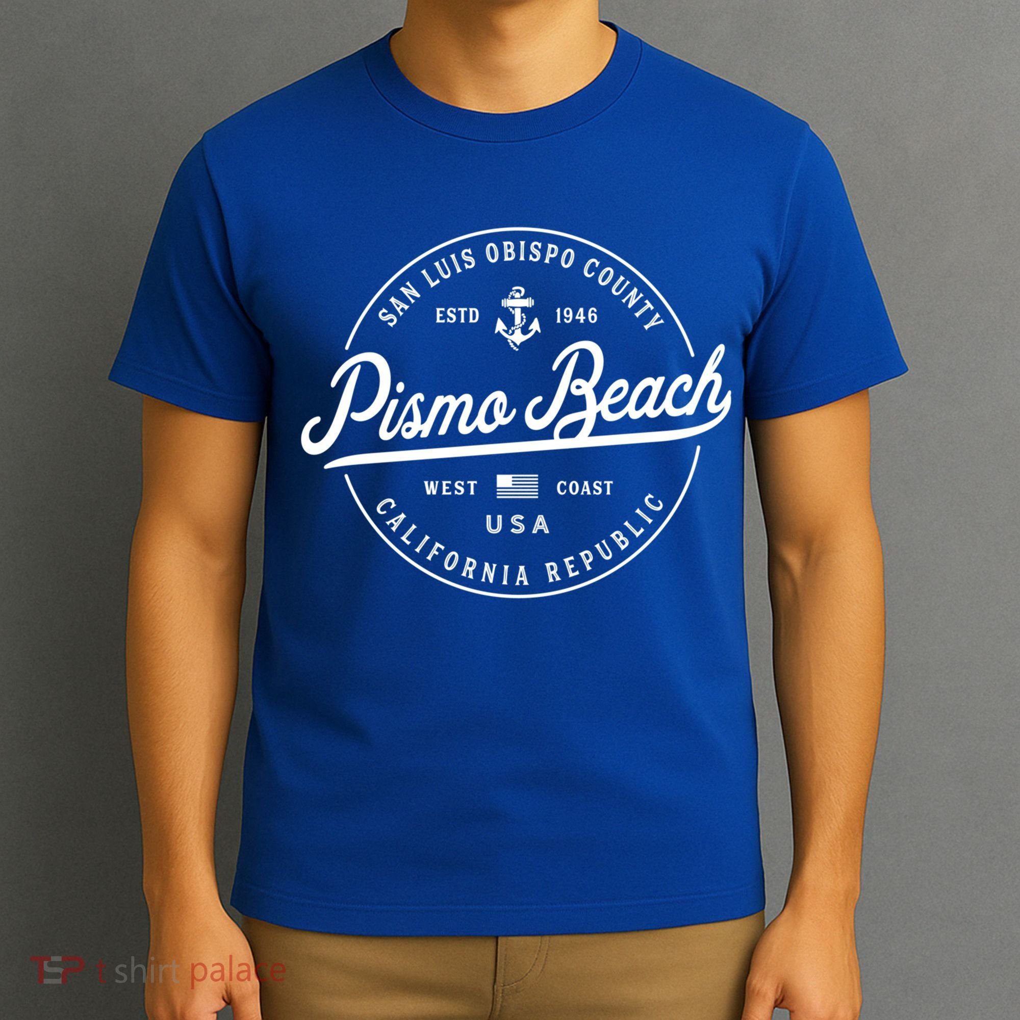 Nautical Anchor Pismo Beach California Travel Vacation Gift T-Shirt