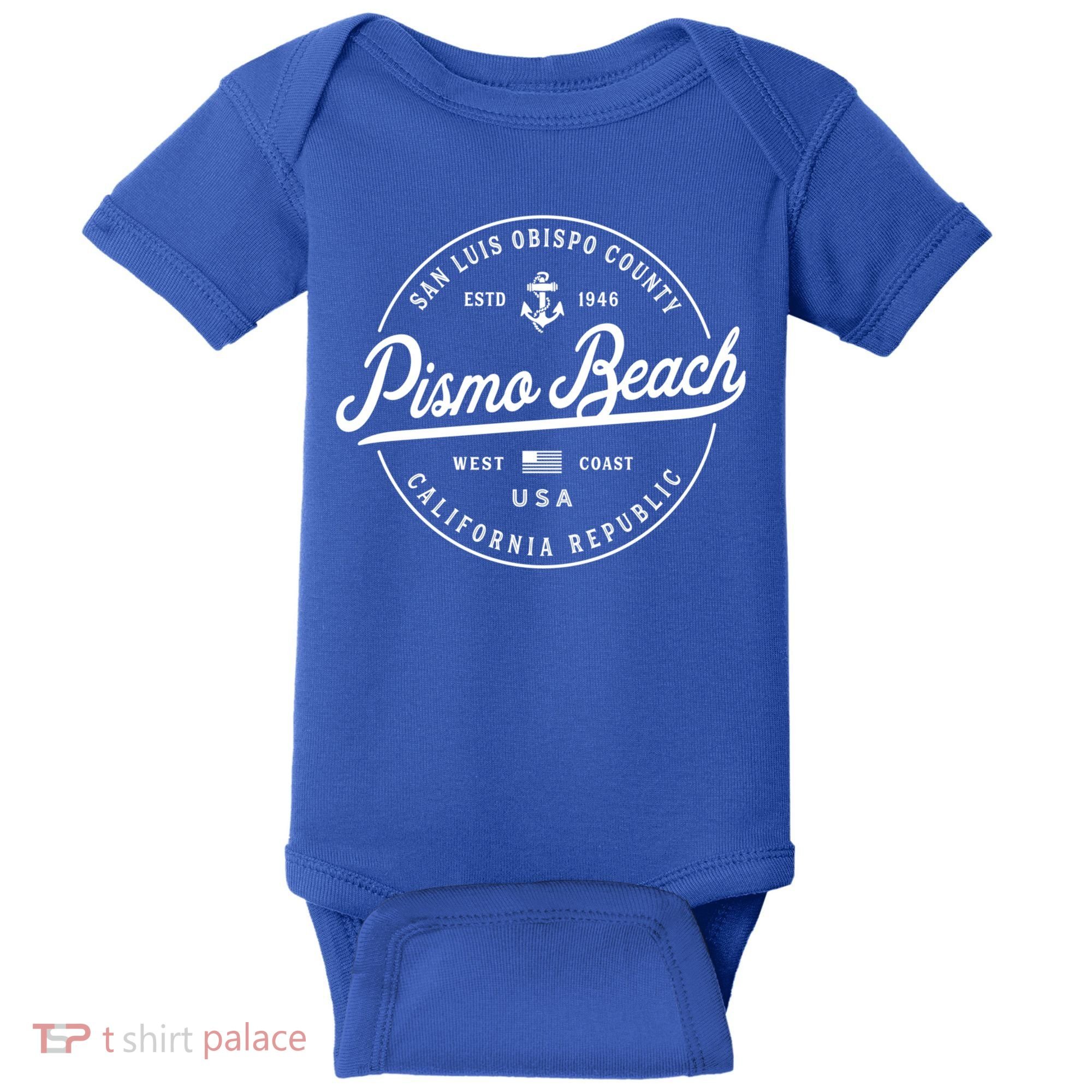 Nautical Anchor Pismo Beach California Travel Vacation Gift Baby Bodysuit