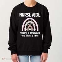 Nurse Aide Rainbow Nurse Aide Week Nursing Assistant Cute Gift Women's Sweatshirt thumb 0
