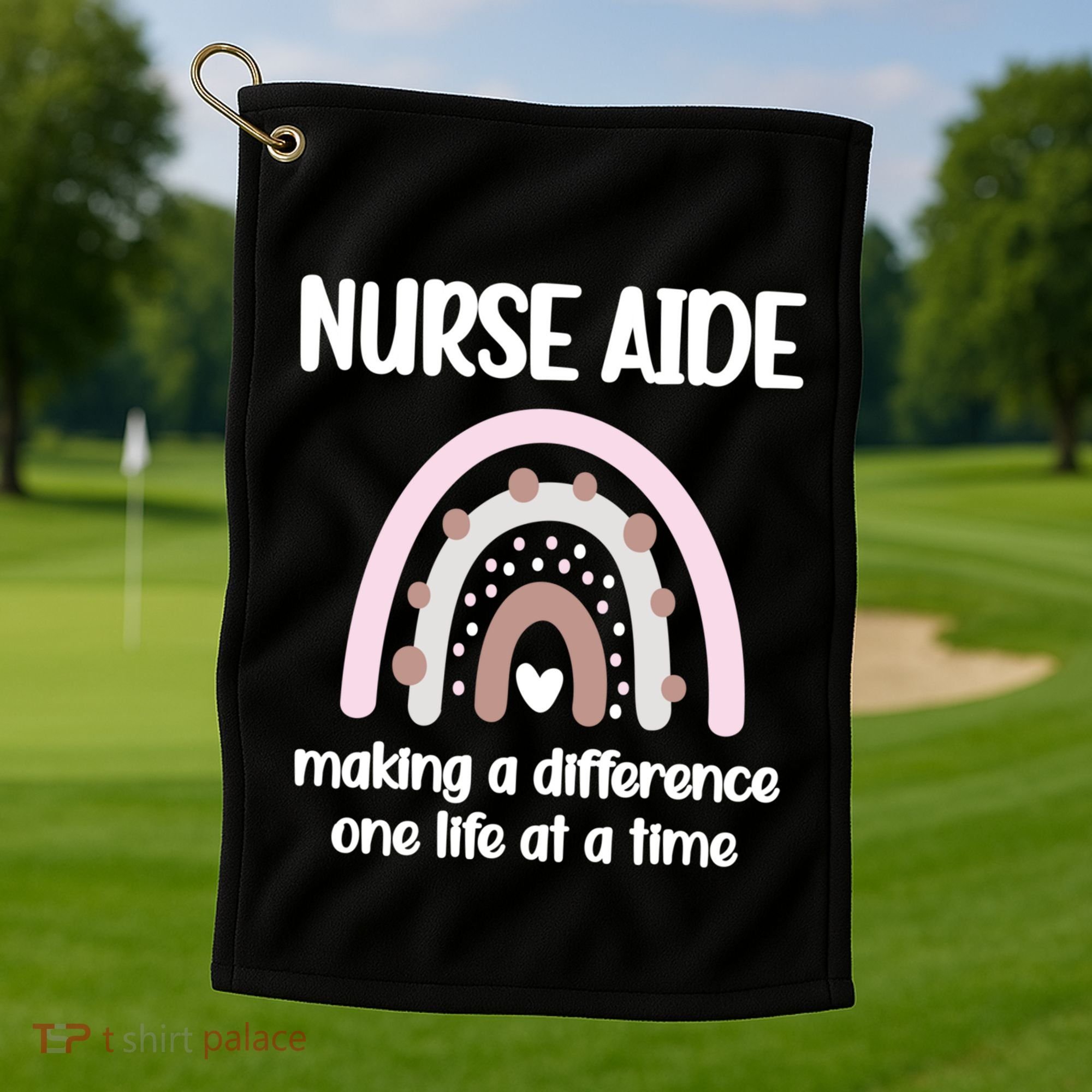 Nurse Aide Rainbow Nurse Aide Week Nursing Assistant Cute Gift Golf Towel