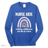 Nurse Aide Rainbow Nurse Aide Week Nursing Assistant Cute Gift Long Sleeve Shirt thumb 0