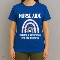 Nurse Aide Rainbow Nurse Aide Week Nursing Assistant Cute Gift T-Shirt thumb 4