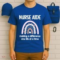 Nurse Aide Rainbow Nurse Aide Week Nursing Assistant Cute Gift T-Shirt thumb 6