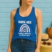 Nurse Aide Rainbow Nurse Aide Week Nursing Assistant Cute Gift Women's Tank Top thumb 2