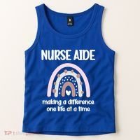 Nurse Aide Rainbow Nurse Aide Week Nursing Assistant Cute Gift Tank Top thumb 2