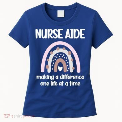 Nurse Aide Rainbow Nurse Aide Week Nursing Assistant Cute Gift Women's T-Shirt