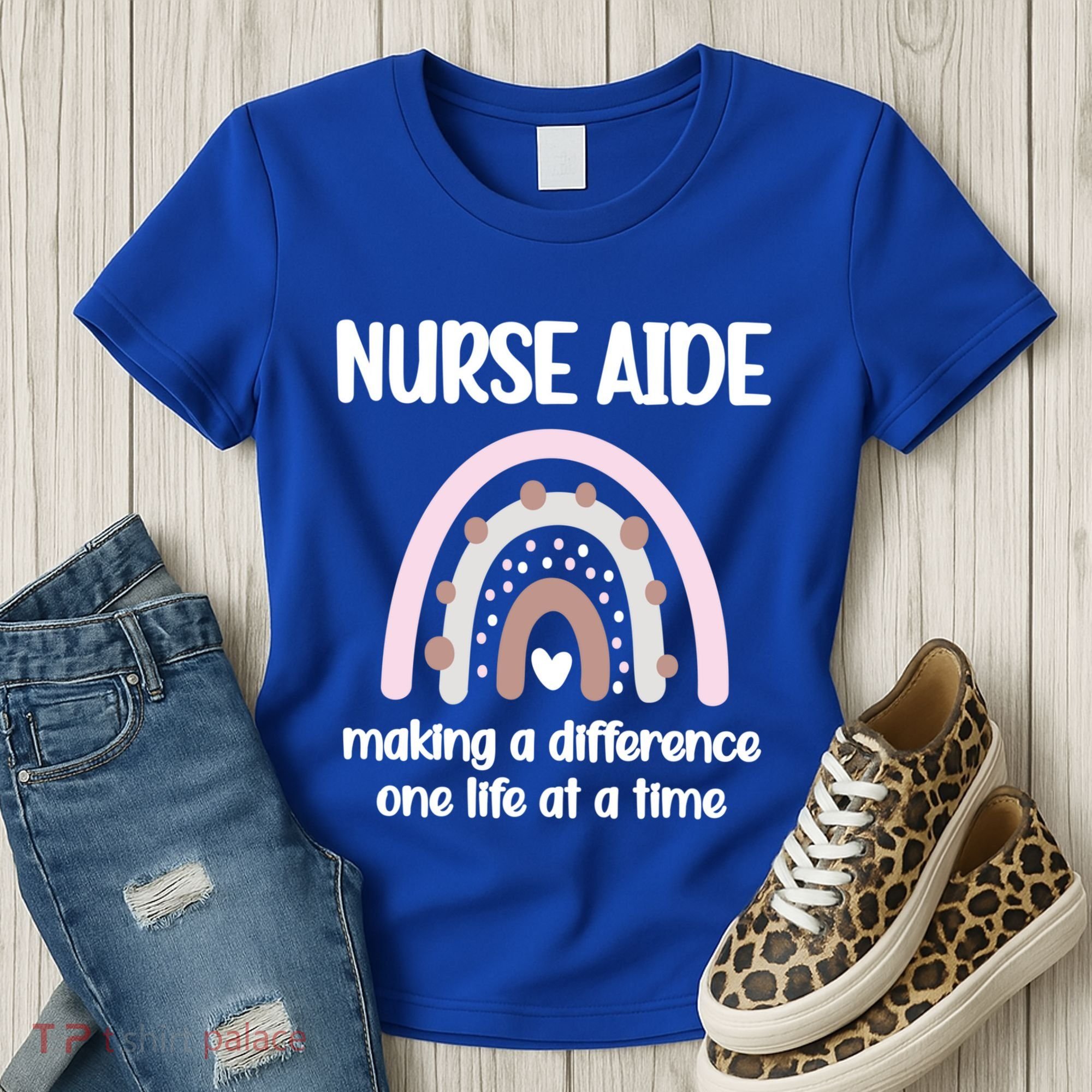 Nurse Aide Rainbow Nurse Aide Week Nursing Assistant Cute Gift Women's T-Shirt