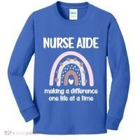 Nurse Aide Rainbow Nurse Aide Week Nursing Assistant Cute Gift Kids Long Sleeve Shirt thumb 0