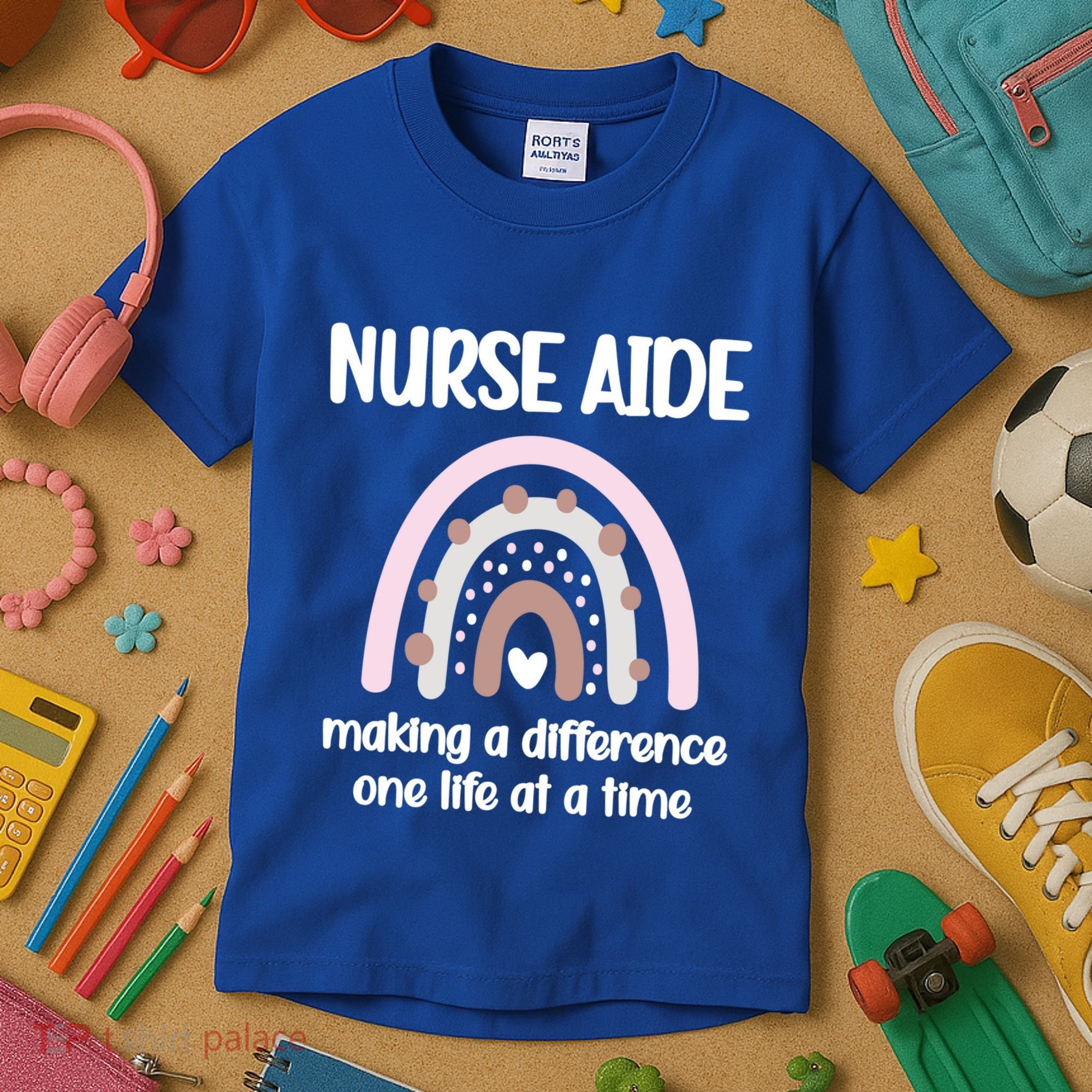 Nurse Aide Rainbow Nurse Aide Week Nursing Assistant Cute Gift Kids T-Shirt