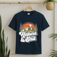 Nature And Shit Funny Hiking Camping Hiker Camper Rv Gift Tank Top T-Shirt thumb 2